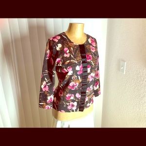 Cashmere silk TAYLOR sweater pullover black pink M